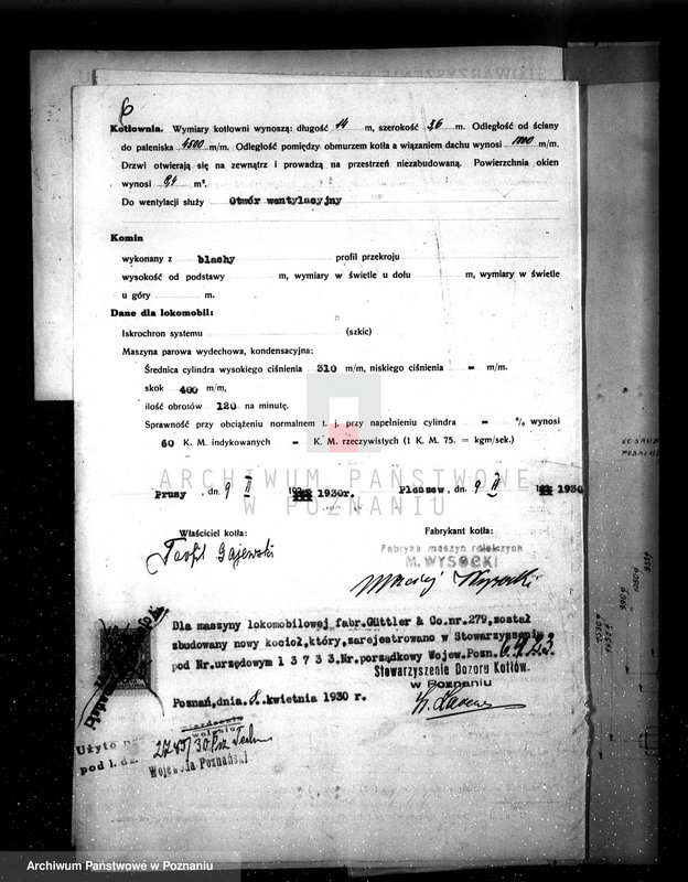 Obraz 10 z jednostki "Młyn parowy w Prusach pow. jarociński nr woj. kotła 6423"