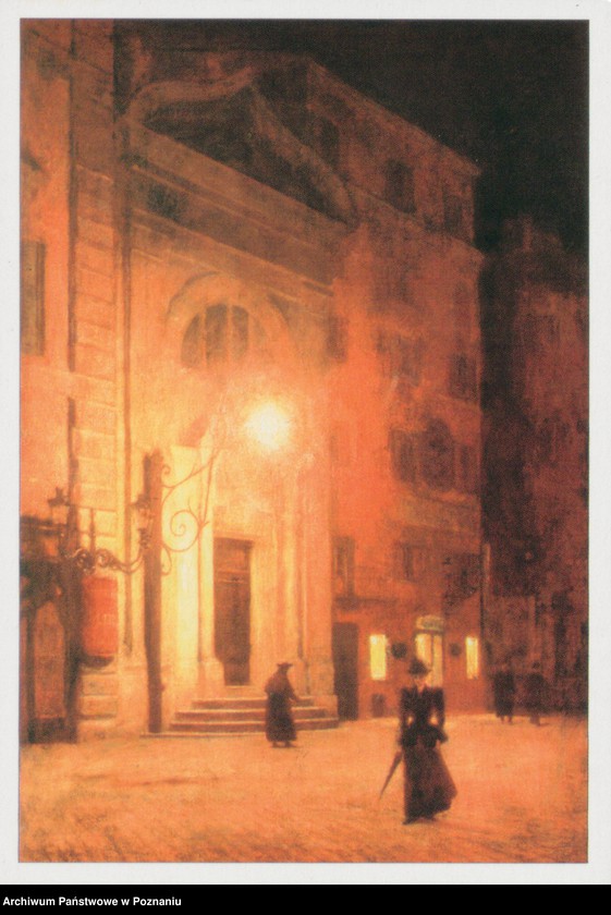 Obraz 1 z jednostki "Aleksander Gierymski "Ulica w Rzymie w nocy" Wystawa "Arcydzieła Malarstwa Polskiego w zbiorach Lwowskiej Galerii Sztuki""