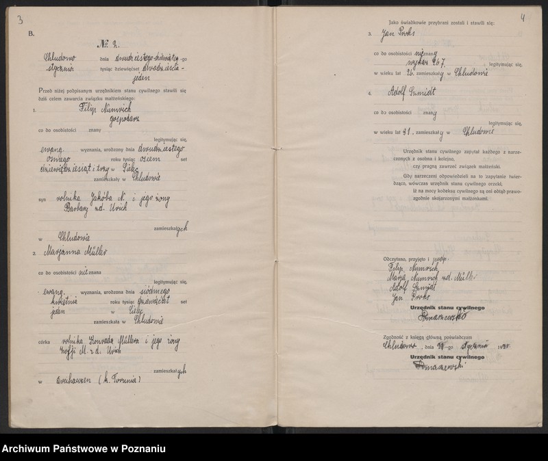 Obraz 4 z jednostki "Rejestr poboczny małżeństw"