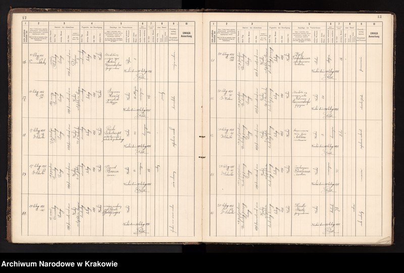 image.from.unit.number "Księga obejmująca wpisy wypadków śmierci Izraelitów w okręgu metrykalnym Krakowskim na rok 1898"