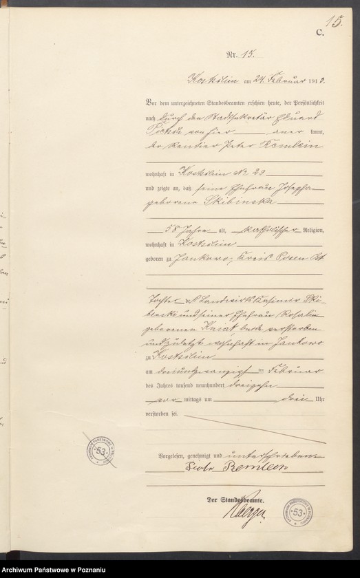 Obraz 17 z jednostki "Sterbe-Haupt-Register"