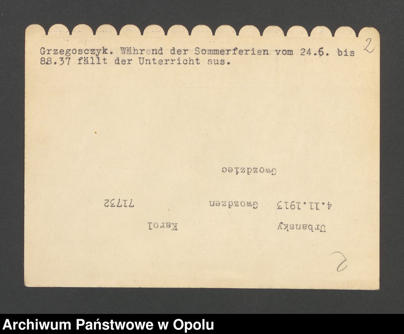 Obraz 4 z jednostki "Polnische Klenkinderschule (Gohronka) in Beuthen O/S"