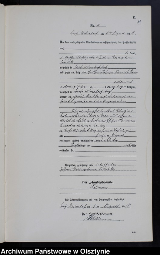 image.from.unit.number "Sterbe-Neben-Register Nr 1 - 25"