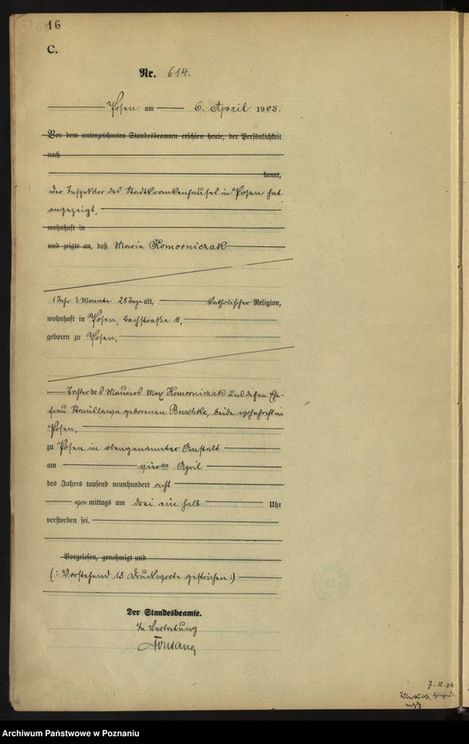 Obraz 18 z jednostki "Księga miejscowa zgonów tom II [Rejestr główny zgonów]"