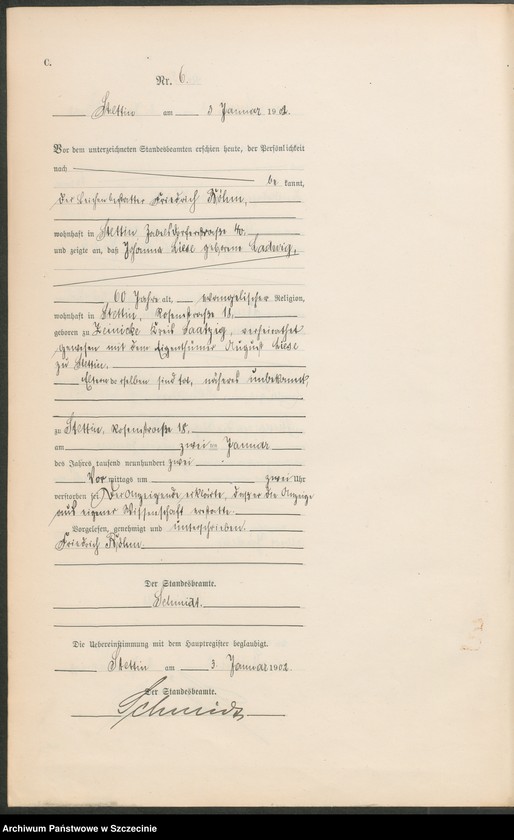 image.from.unit.number "Sterbe-Register (Neben-Register) Band I"