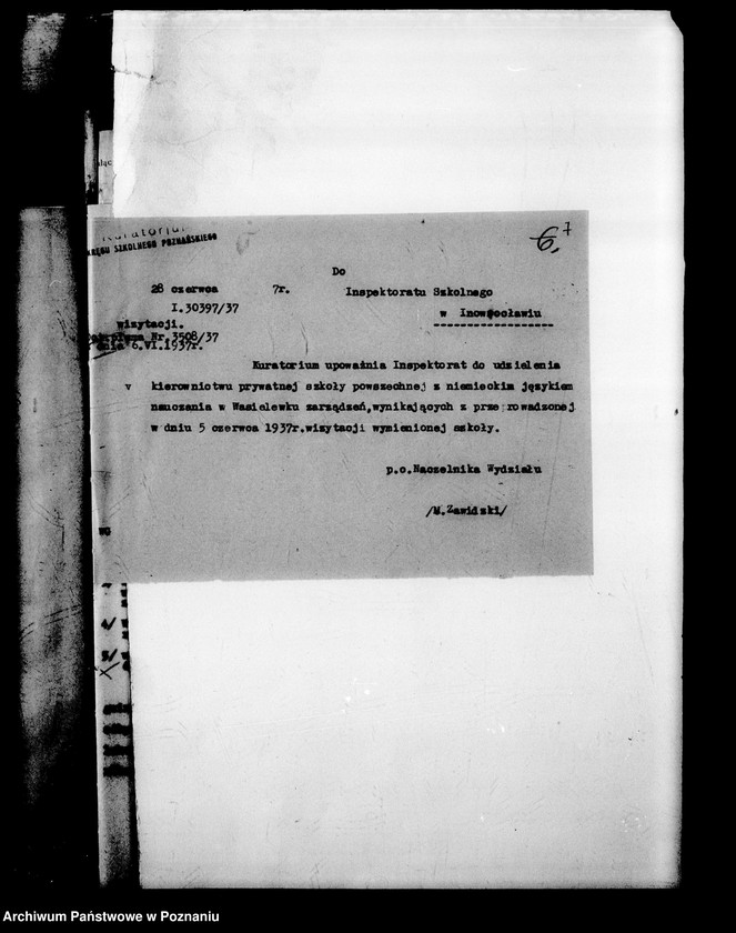 Obraz 11 z jednostki "Prywatna Szkoła Powszechna z niemieckim językiem nauczania Wasielewko powiat Mogilno"