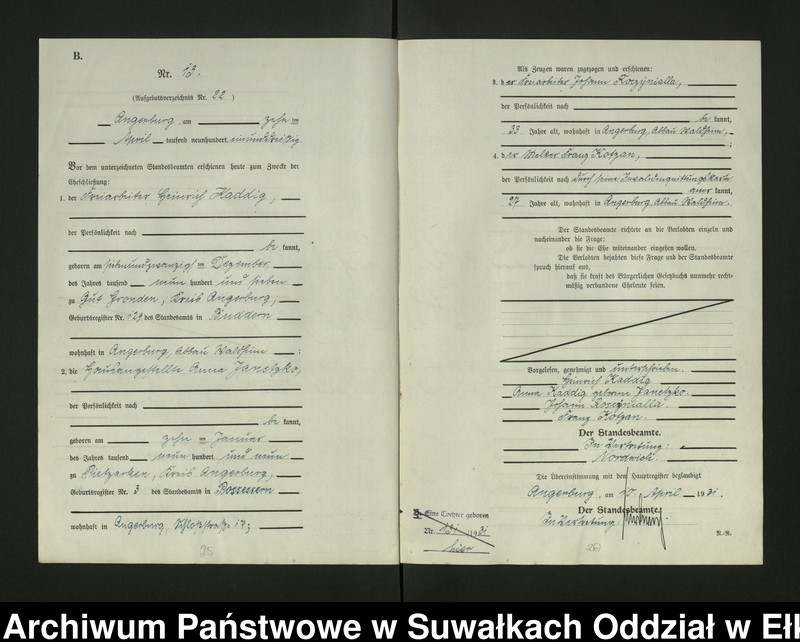 image.from.unit.number "[Heirats - Register (Neben - Register) Standesamt Angerburg einschl. der Bezirke, Gr. Strengeln, Prinowen und Kehlen Kreis Angerburg]"
