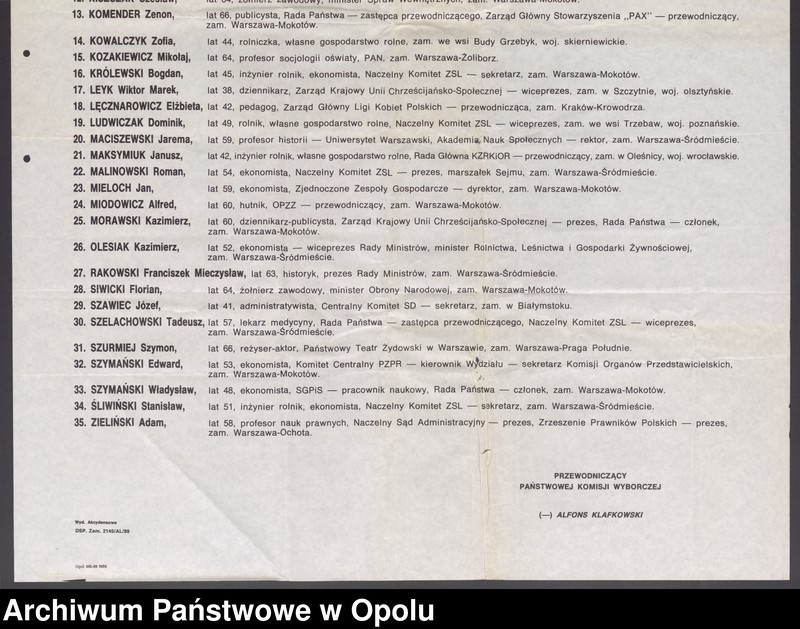 Obraz 17 z jednostki "Wybory do Sejmu i Senatu [-obwieszczenia wyborcze]"