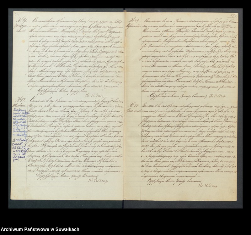 Obraz 15 z jednostki "Odpis z aktów księgi głównej (to jest z unikatu) [urodzeń, małżeństw i zgonów] za 1916 rok par. Krasnopol."