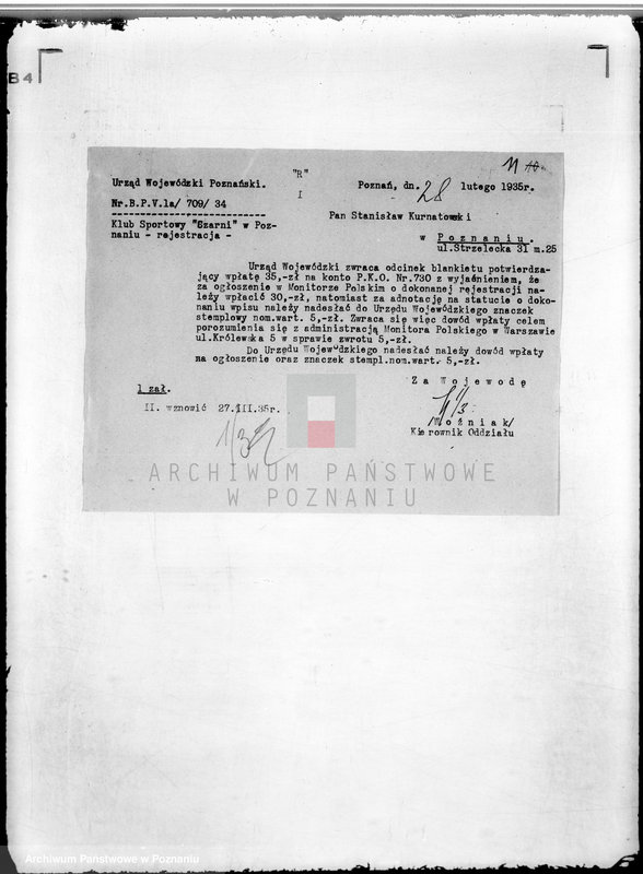 Obraz 16 z jednostki "/Klub Sportowy,,Czarni" w Poznaniu/"