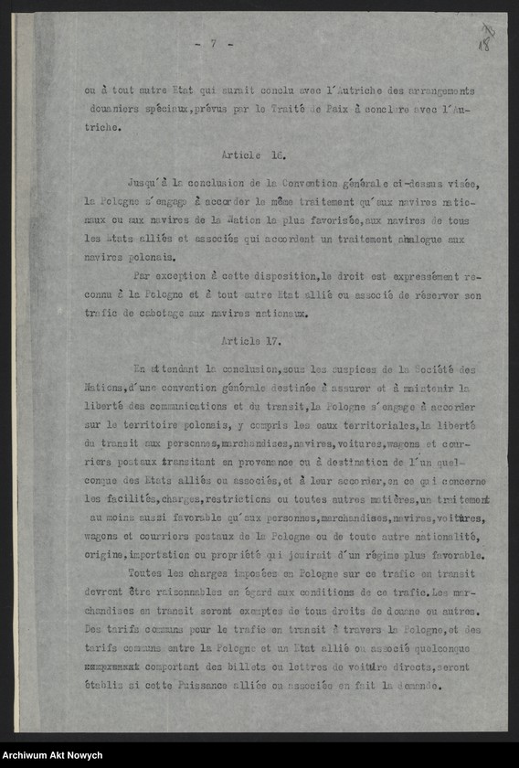 image.from.unit.number "Sprawa mniejszości narodowych w Polsce na Konferencji Pokojowej. Projekty traktatu o mniejszościach. Stanowisko Delegacji Polskiej. Oświadczenia, korespondencja, wycinek prasowy"