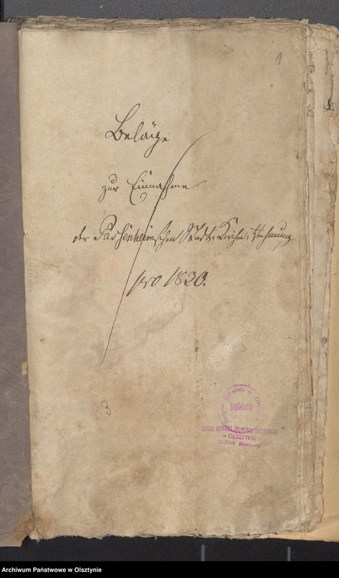 image.from.unit.number "Beläge zur Einnahme der Passenheimschen Stadt Kirchen Rechnung"