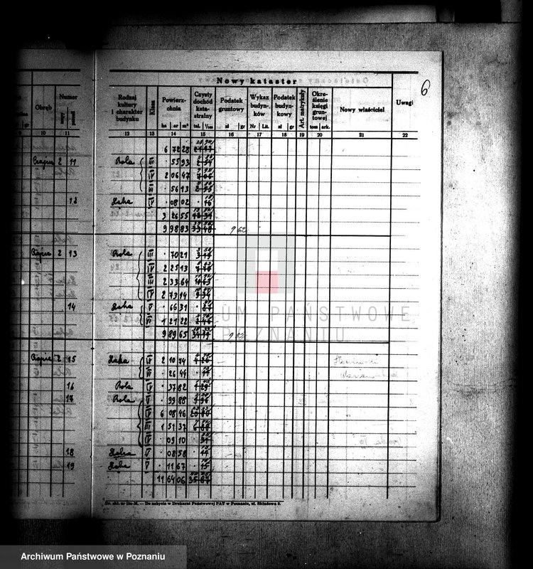 Obraz 10 z jednostki "Ostateczny rejestr pomiarowy gromady Czajcze powiatu wyrzyskiego"