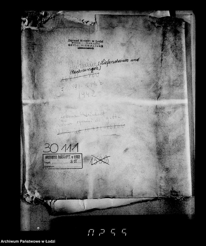 image.from.unit.number "Aufträge, [Lieferscheinen und Rechnungen] 16791-16840 [Dostawa żywności do Getta]"