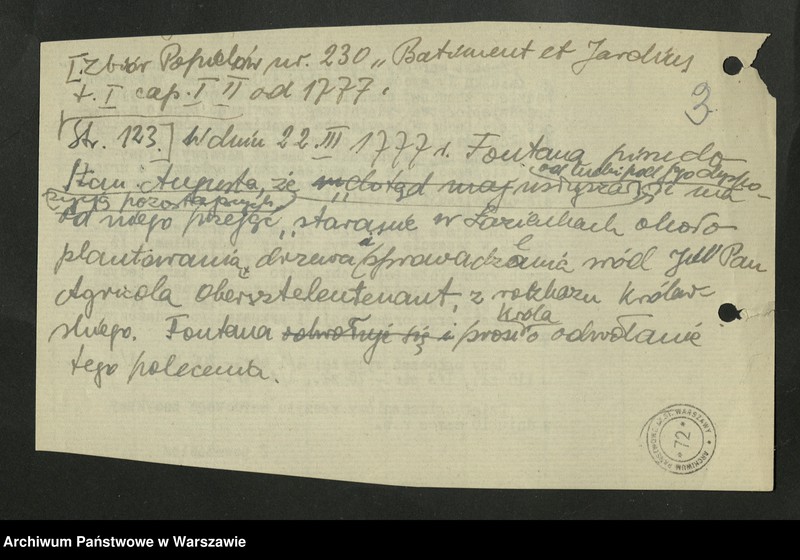 image.from.unit.number "Agricola /Karol Ludwik/ - kapitan, kierownik robót w Łazienkach /Królewskich/"