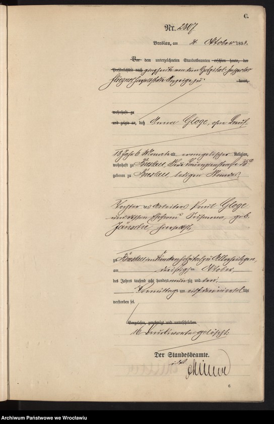 image.from.unit.number "Sterbe-Haupt-Register Breslau I 1893 Band 8"
