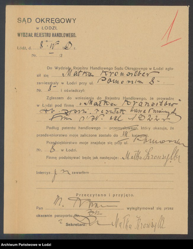 Obraz 3 z jednostki "Małka Kronsilber- sprzedaz resztek bawełnianych"