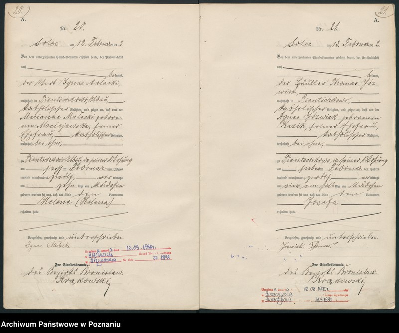 Obraz 13 z jednostki "Geburts-Haupt-Register"