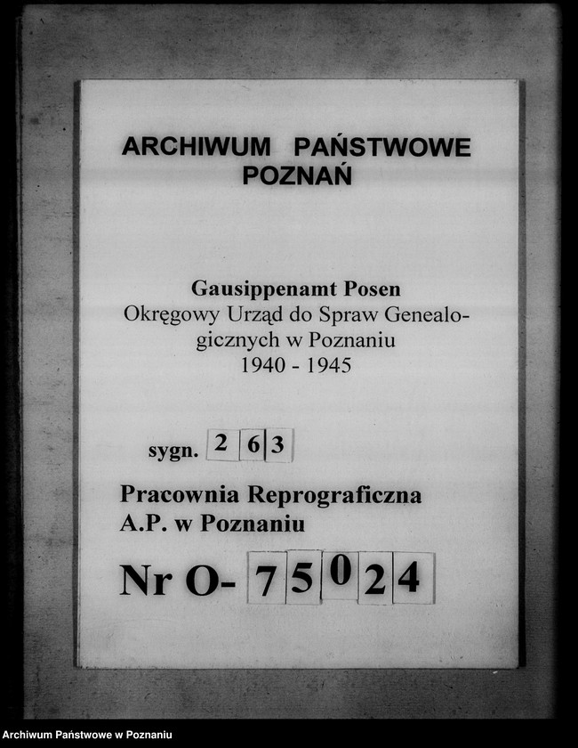 Obraz 1 z jednostki "Bücherverzeichnis [kościelne księgi wyznań: ewangelickiego i katolickiego z powiatu rawickiego]"