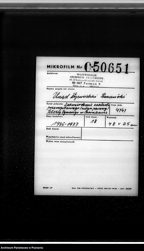 Obraz 2 z jednostki "Zatwierdzenie zakładu przemysłowego / młyn parowy/ Klessy Ignacego w Czarnkowie"