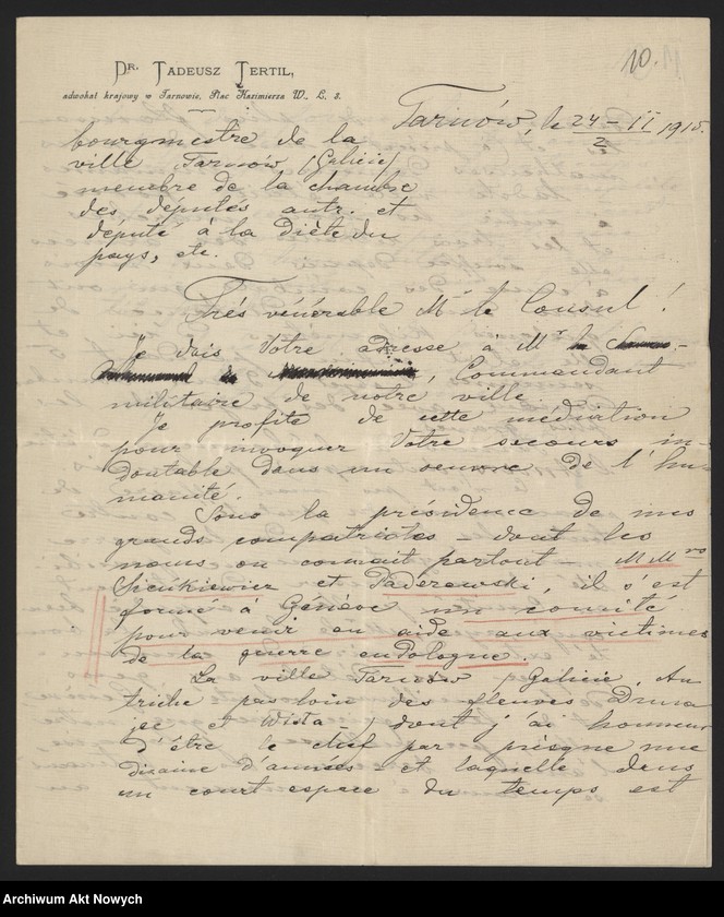 image.from.unit.number "Comité Général de Secours pour les Vctimes de la Guerre en Pologne. Statut. Sprawozdanie. Projekty komunikatów"