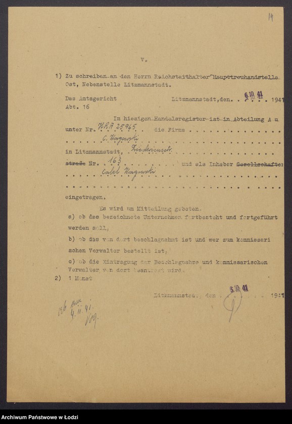 Obraz 16 z jednostki "Calel Wagowski – fabryka pończoch"