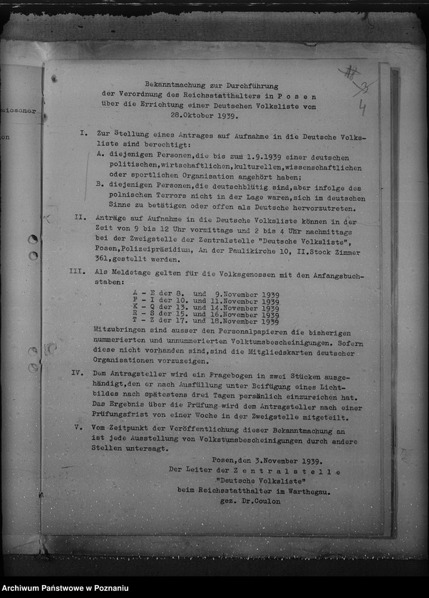 Obraz 8 z jednostki "Zarządzenia w sprawie organizacji i zasad działania niemieckiej listy narodowej"