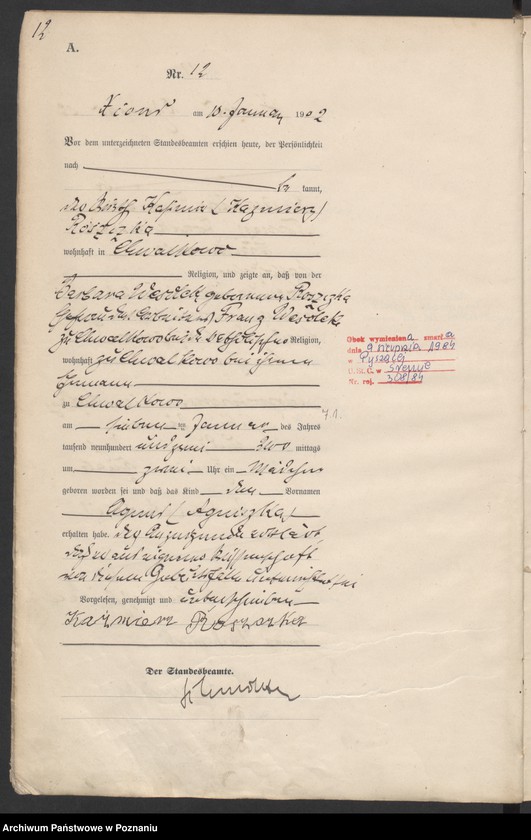 Obraz 15 z jednostki "Geburts-Haupt-Register"