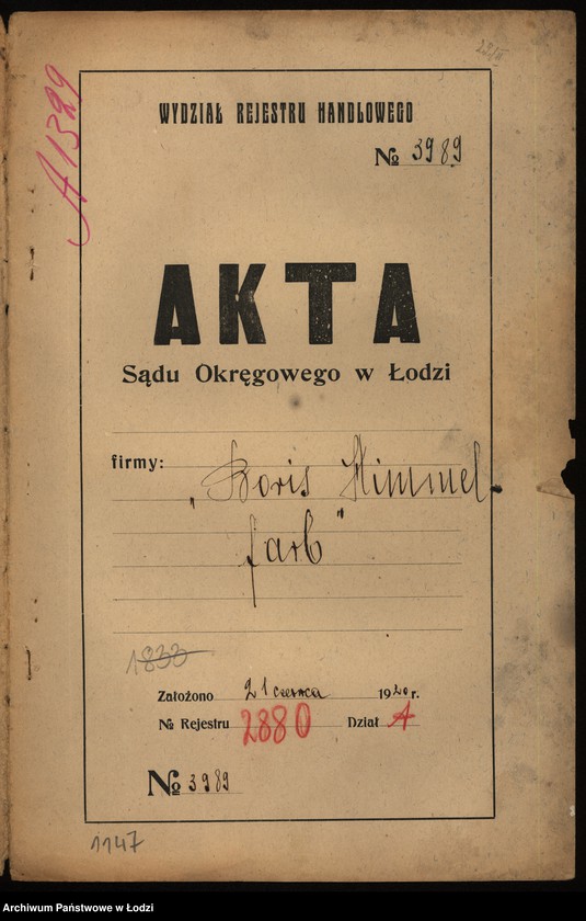 Obraz 2 z jednostki "Boris Izak Himmelfarb – agentury i zastępstwa"