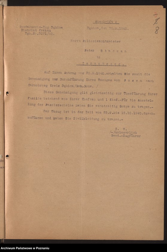 Obraz 11 z jednostki "[Pisma w sprawie sporządzenia spisu obywateli amerykańskich narodowości polskiej i sprawa wydania ruchomości należących do wysiedlonego polskiego policjanta]"