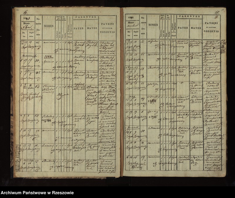 image.from.unit.number "Księga akt urodzeń, małżeństw Węgliska - tom I"