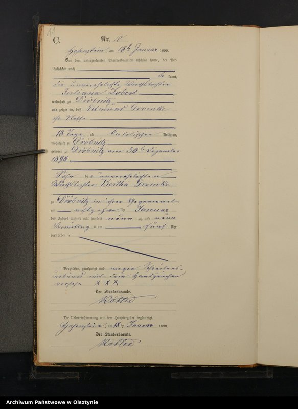 image.from.unit.number "Sterbe-Neben-Register Nr 1 - 77"