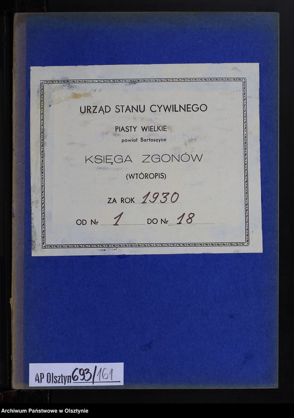 image.from.unit.number "Sterbe-Neben-Register Nr 1 - 18 [ Księga zgonów - wtóropis ]"