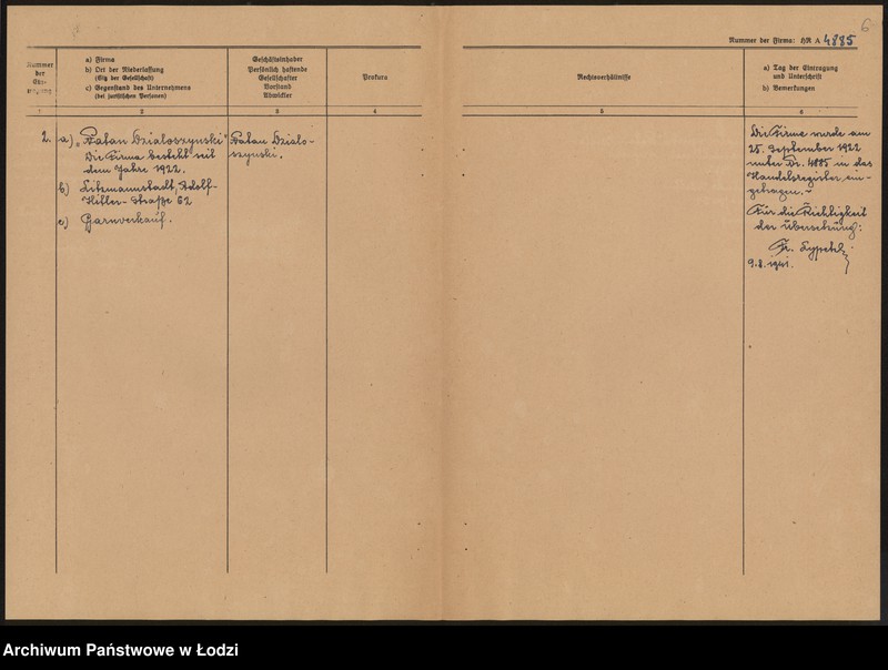 Obraz 8 z jednostki "Natan Działoszyński – sprzedaż przędzy"