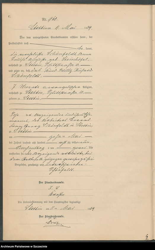 Obraz 7 z jednostki "Sterbe-Register (Neben-Register) Band III"