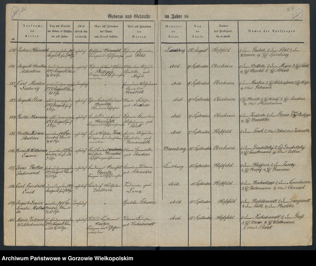 image.from.unit.number "Duplikate der Kirchenbücher der Parochie der Hauptkirche zu Landsberg an der Warthe (zawiera także księgę zgonów Konkordien Kirche z 1842 r.)"