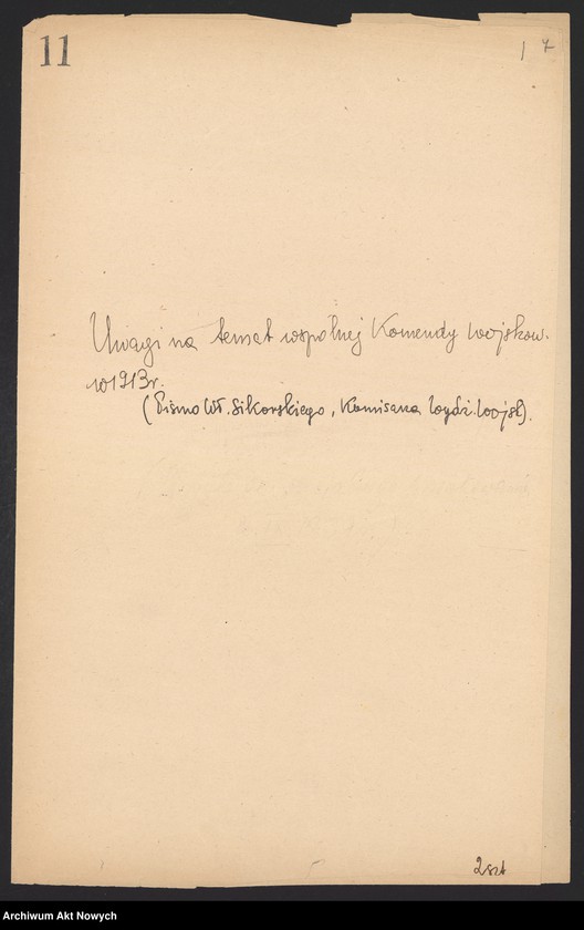 image.from.unit.number "Działalność społeczna, polityczna, i wojskowa Władysława Sikorskiego w Galicji w okresie przed wybuchem I wojny światowej. Projekty uchwał i memoriałów, korespondencja."