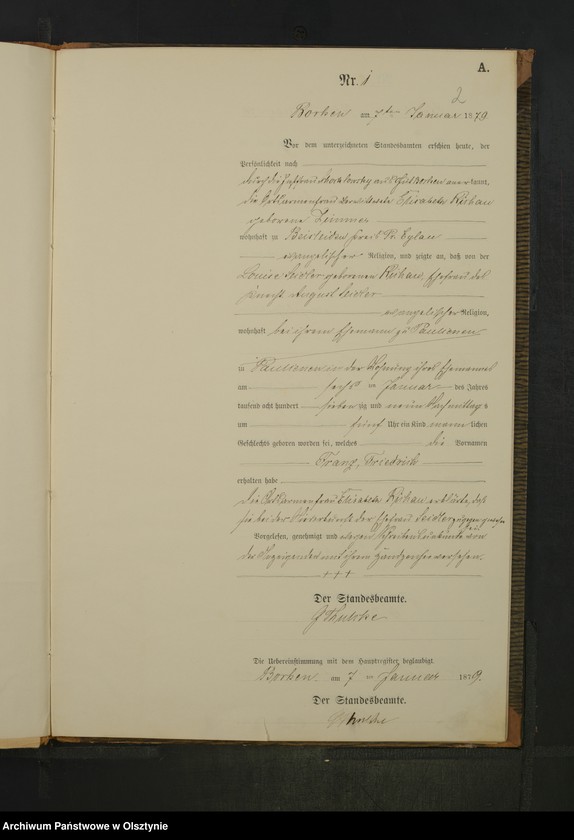 Obraz 4 z jednostki "Geburts-Neben-Register Nr 1 - 39"