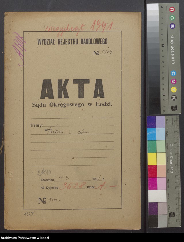 Obraz 2 z jednostki "Zygmunt Lewi, Izrael vel Jerzy Pański- prowadzenie skręcalni zarobkowej"