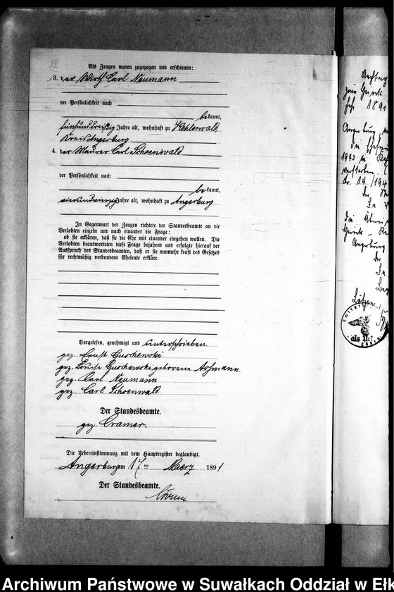 image.from.unit.number "Heiraths-Neben-Register des Preussischen Standes-Amtes Kehlen Kreis Angerburg"