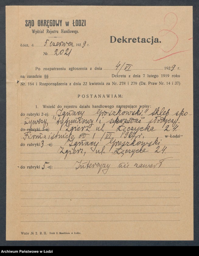 Obraz 5 z jednostki "Ignacy Groszkowski- sklep spożywczy, tytoniowy i sprzedaż słodyczy"