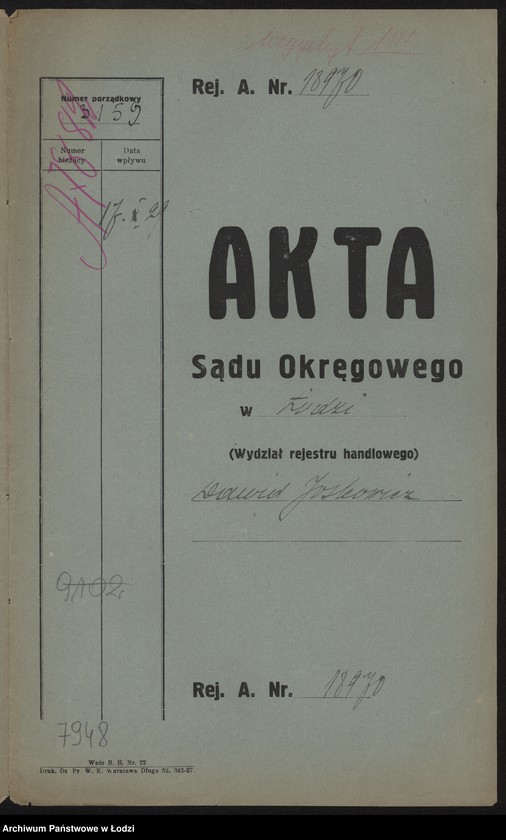Obraz 2 z jednostki "Dawid Joskowicz – drobna sprzedaż nafty i śledzi"