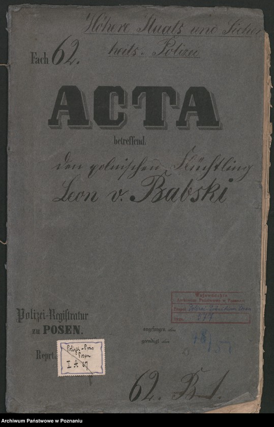 Obraz 2 z jednostki "A. betr. den polnischen Flüchtling Leon von Babski"