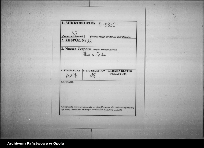 Obraz 2 z jednostki "Acta des Magistrats zu Oppeln betreffend die Schankanlage in dem Hause an der Bolkostrasse Vol. I"