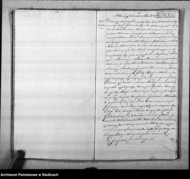 Obraz 18 z jednostki "Akta urodzin, małżeństw, zgonów"