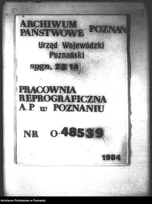 Obraz 1 z jednostki "Przymusowa administracja spółdzielni,,Siedlungs und Kleineaugenossenschaft Bydgoszcz"