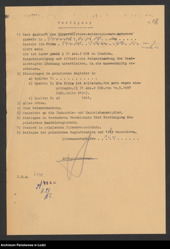 Obraz 20 z jednostki "Chaim Icek Stillerman i S-ka- handel manufakturą"