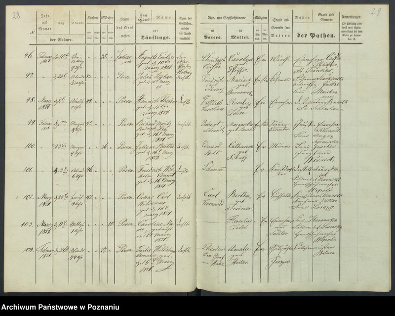 Obraz 20 z jednostki "[Akta urodzeń i chrztów, zapowiedzi i ślubów, zgonów i pogrzebów]"