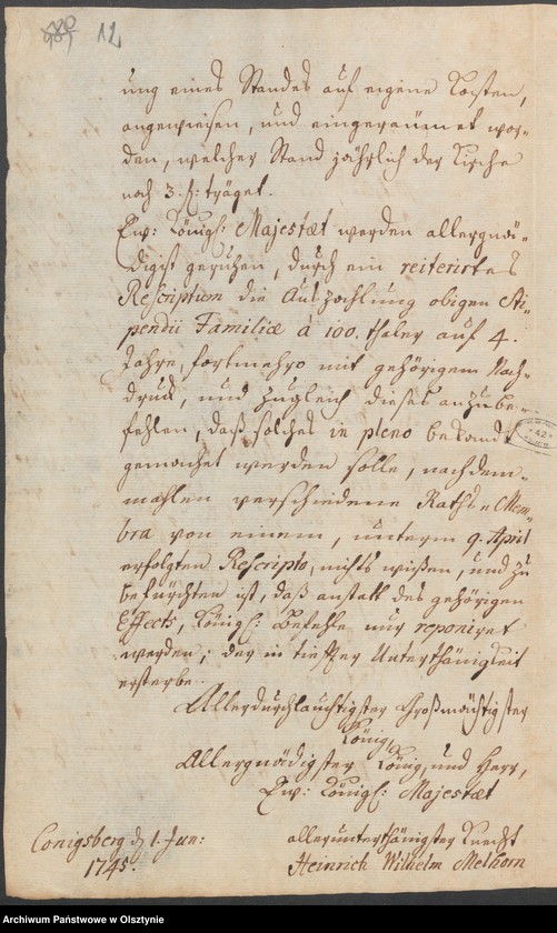 image.from.unit.number "In S. [Sachen] Heinrich Wilhelm Melhorn in causa Stipendi"