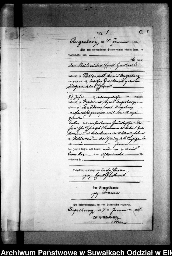 image.from.unit.number "Sterbe-Neben-Register des Preussischen Standes-Amtes Kehlen Kreis Angerburg"